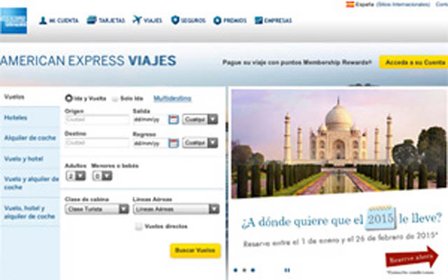 American Express, primer medio de pago que lanza un servicio de viajes online en España