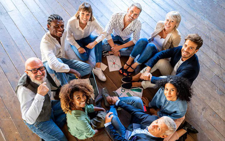 Do you know the average generational composition of Spanish companies?