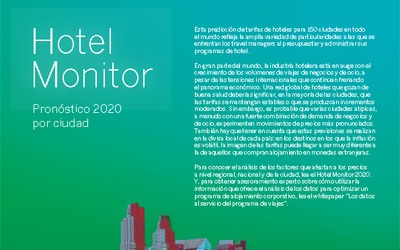 Hotel Monitor Forecast 2020 by city