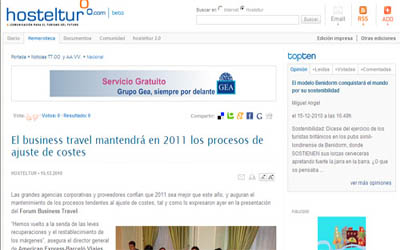 Business travel to maintain cost adjustment processes in 2011