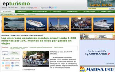 Le aziende spagnole perdono 1 miliardo all'anno in IVA, in gran parte per le spese di viaggio.