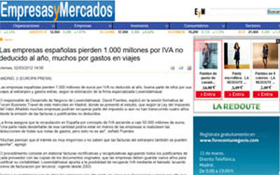 Spanish companies lose 1 billion euros a year in non-deducted VAT, many of which is due to travel expenses.