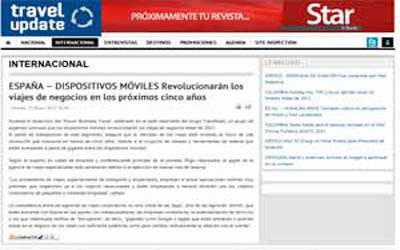 Mobile devices will revolutionize business travel in the next five years.