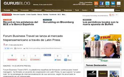 Forum Business Travel launches into the Hispanic American market through Latin Press