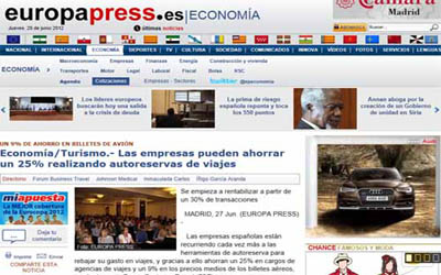 Companies can save up to 25% by self-booking travel