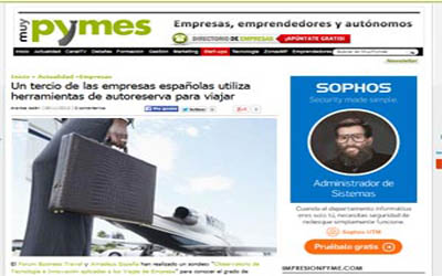 Un terzo delle aziende spagnole utilizza strumenti di autoprenotazione per i viaggi