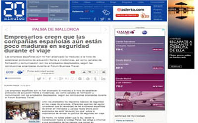 Gli uomini d'affari ritengono che le aziende spagnole non siano ancora abbastanza mature in termini di sicurezza dei viaggi.