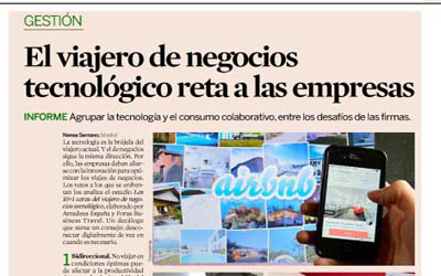 Il viaggiatore d'affari esperto di tecnologia sfida il mondo aziendale