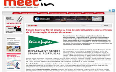 Forum Business Travel amplia la sua lista di sponsor con l'ingresso dei grandi magazzini El Corte Inglés
