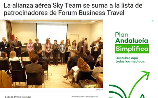 Sky Team airline alliance joins the list of sponsors of Forum Business Travel
