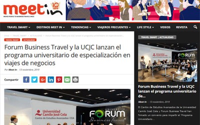 Forum Business Travel and the UCJC launch the university program of specialization in business travel