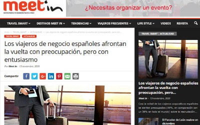 I viaggiatori d'affari spagnoli affrontano il viaggio di ritorno con preoccupazione, ma anche con entusiasmo