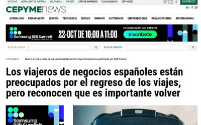 I viaggiatori d'affari spagnoli sono preoccupati per il ritorno dei viaggi, ma riconoscono di non essere preoccupati per il ritorno dei loro viaggi.