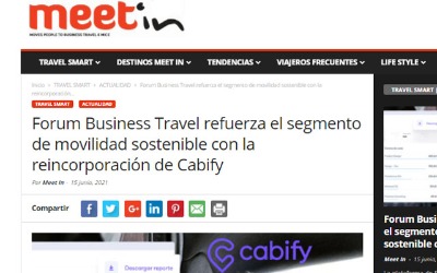 Forum Business Travel rafforza il segmento della mobilità sostenibile con la reincorporazione di Cabify