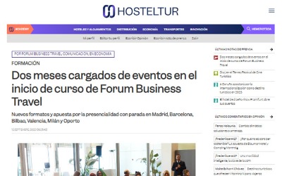 Due mesi ricchi di eventi per l'inizio del nuovo anno accademico di Forum Business Travel