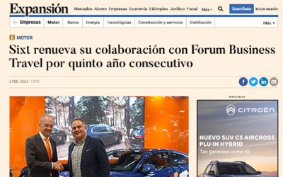Sixt renews its partnership with Forum Business Travel for the fifth consecutive year