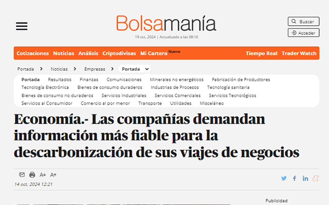 Le aziende chiedono informazioni più affidabili per la decarbonizzazione dei loro viaggi di lavoro