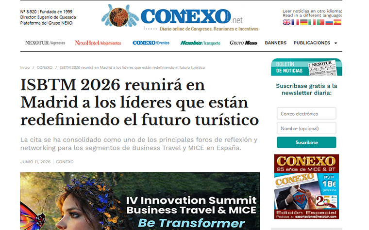 ISBTM 2026 reunirá en Madrid a los líderes que están redefiniendo el futuro turístico