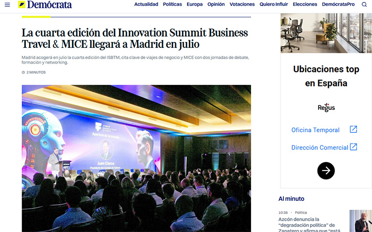 La cuarta edición del Innovation Summit Business Travel & MICE llegará a Madrid en julio