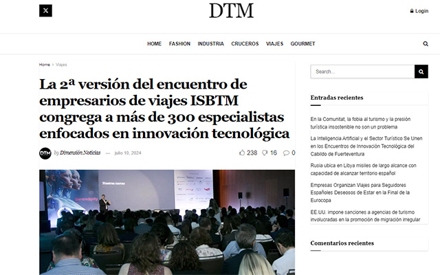 La seconda versione dell'ISBTM travel business meeting riunisce più di 300 specialisti focalizzati sull'innovazione tecnologica.