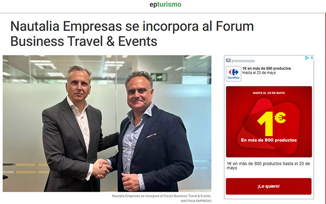 Nautalia Empresas si incorpora al Forum Viaggi d'affari ed eventi