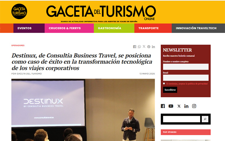 Destinux, di Consultia Business Travel, si afferma come un caso di successo 