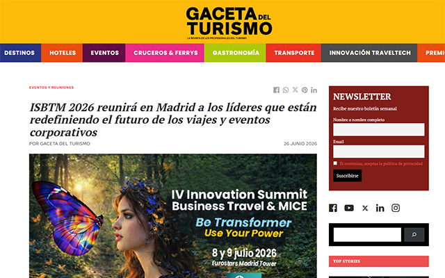 ISBTM 2026 will bring together in Madrid the leaders who are redefining the future of corporate travel and events