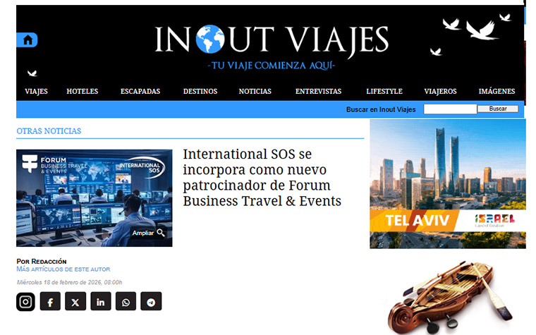 International SOS entra a far parte dei nuovi sponsor del Forum Business Travel & Events