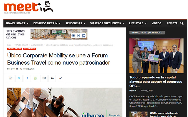 Úbico Corporate Mobility si unisce a Forum Business Travel come nuovo sponsor