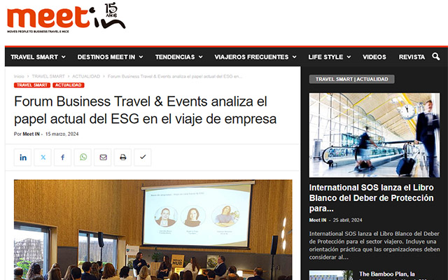 Forum Business Travel & Events discute il ruolo attuale dell'ESG nei viaggi d'affari
