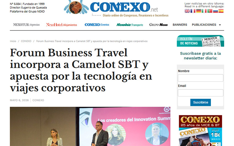 Forum Business Travel incorpora a Camelot SBT y apuesta por la tecnología en viajes corporativos